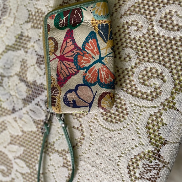 Fossil, leather, butterfly, wallet, wrist - Picture 1 of 2